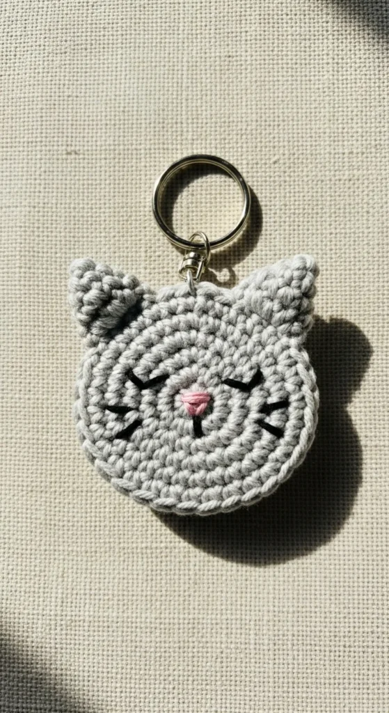 Mini Cat Face Keychain