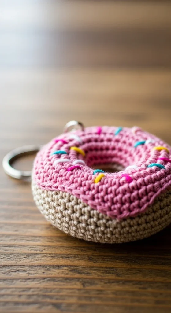 Mini Donut Keychain