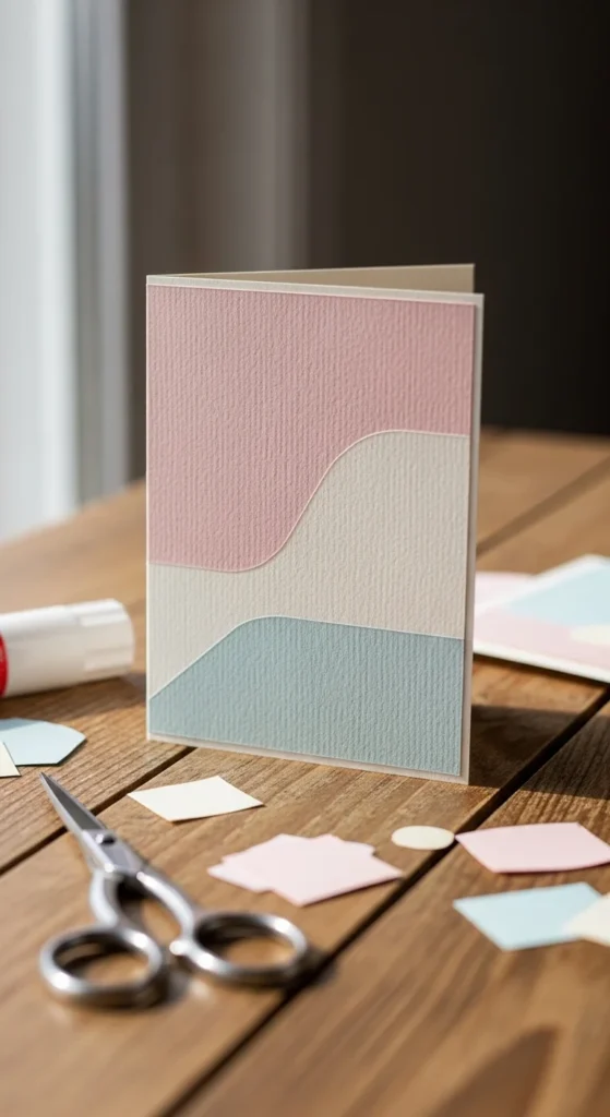 Minimal Folded Color Block Card