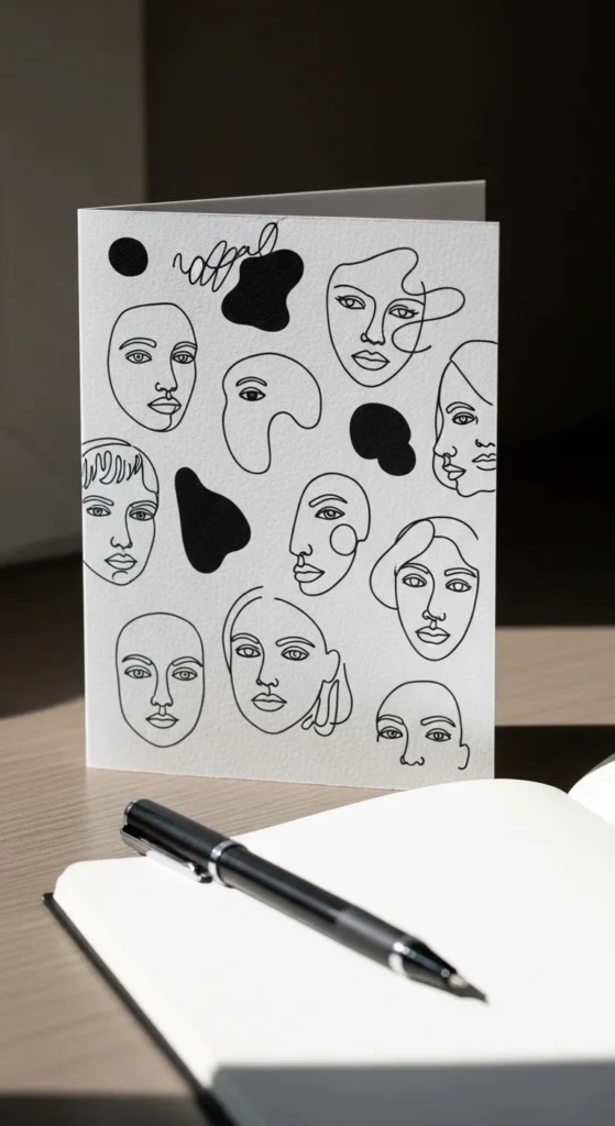 Minimal Line Art Card