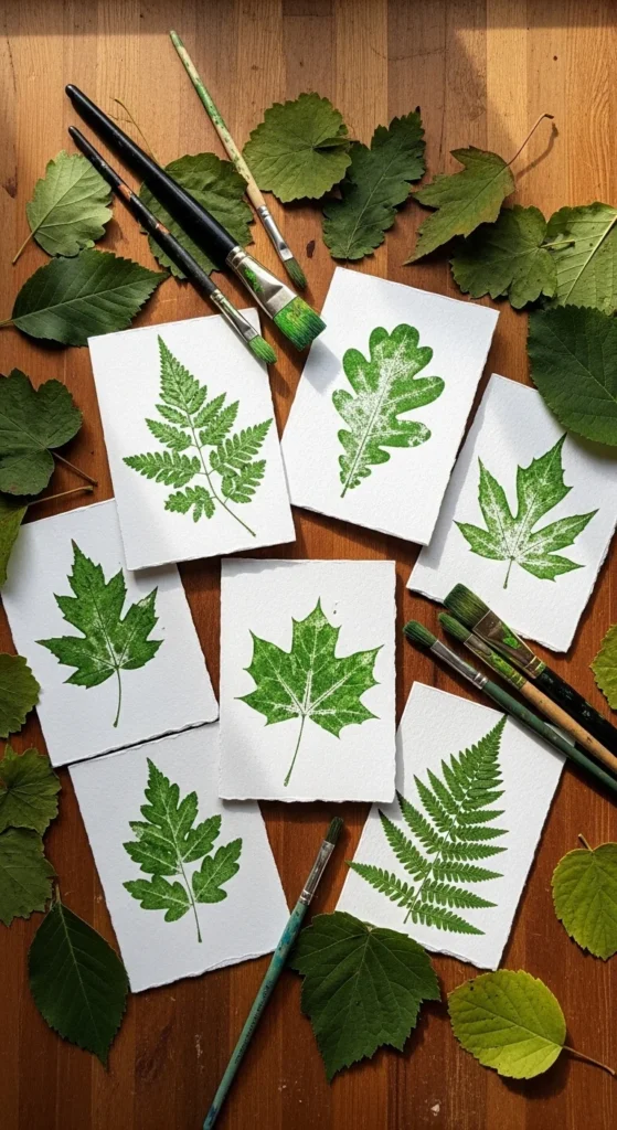 Nature Leaf Print Card