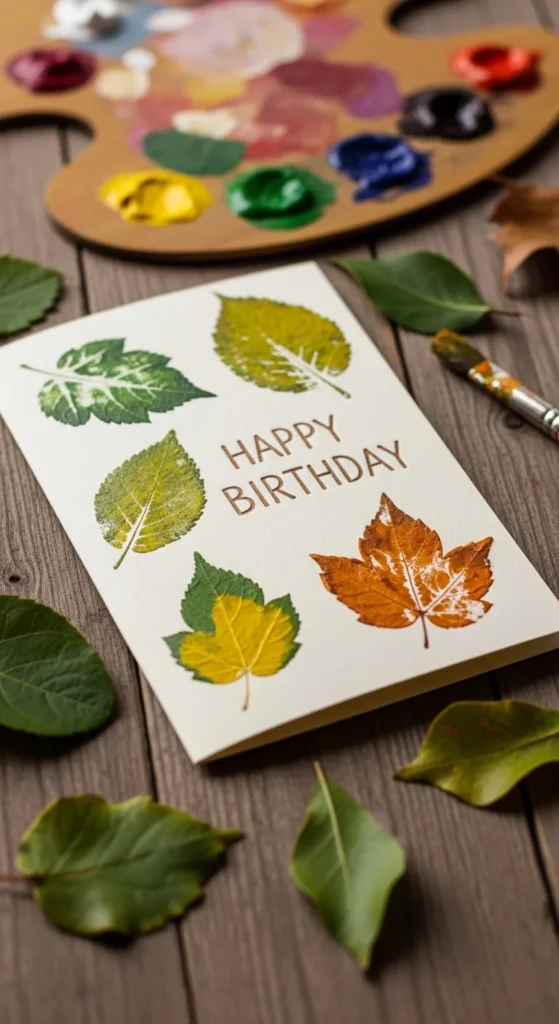 Nature Leaf Print Card