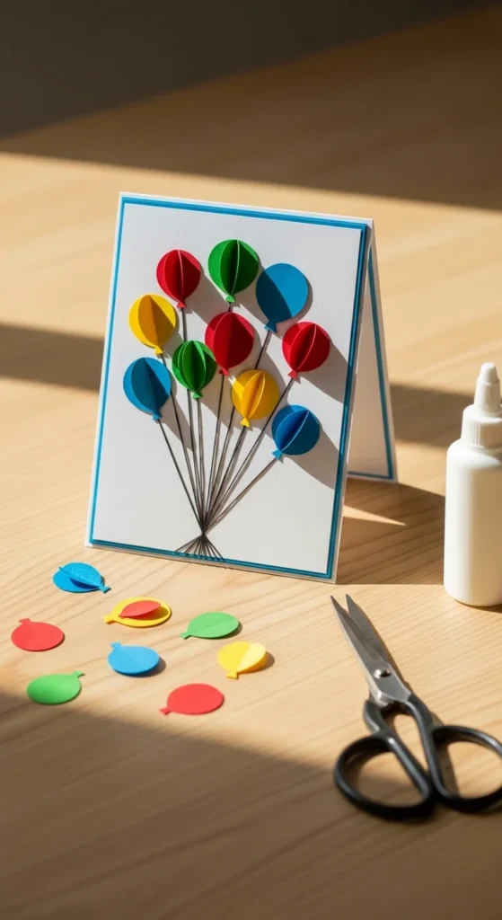 Paper Balloon Cluster Card