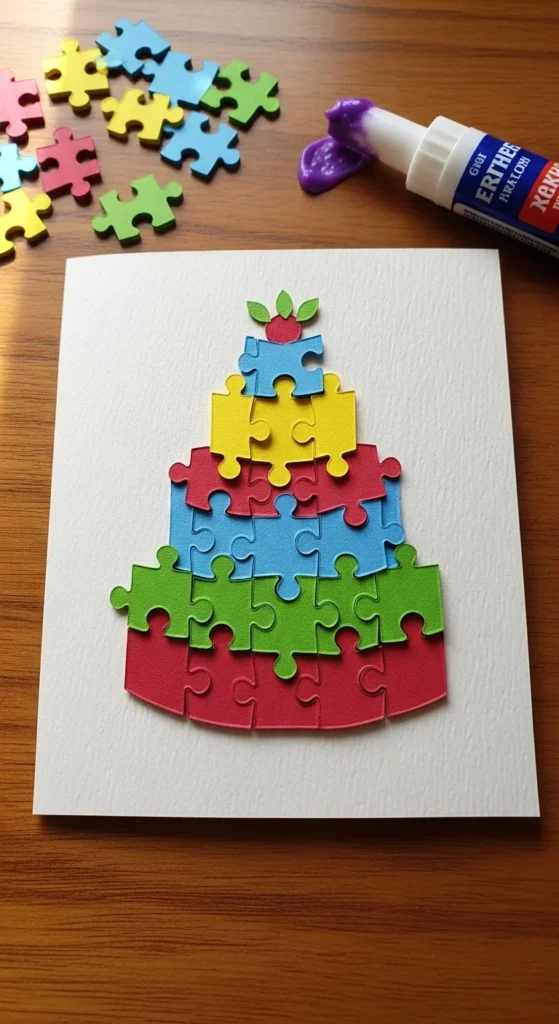 Puzzle Piece Card