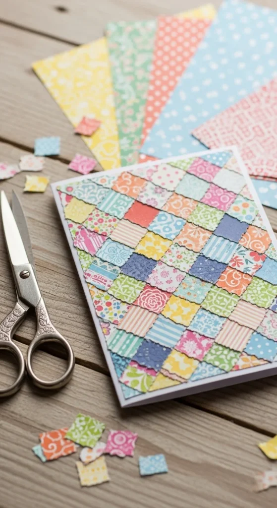 Scrap Paper Patchwork Card