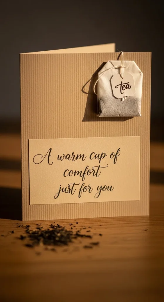 Tea-Themed Message Card
