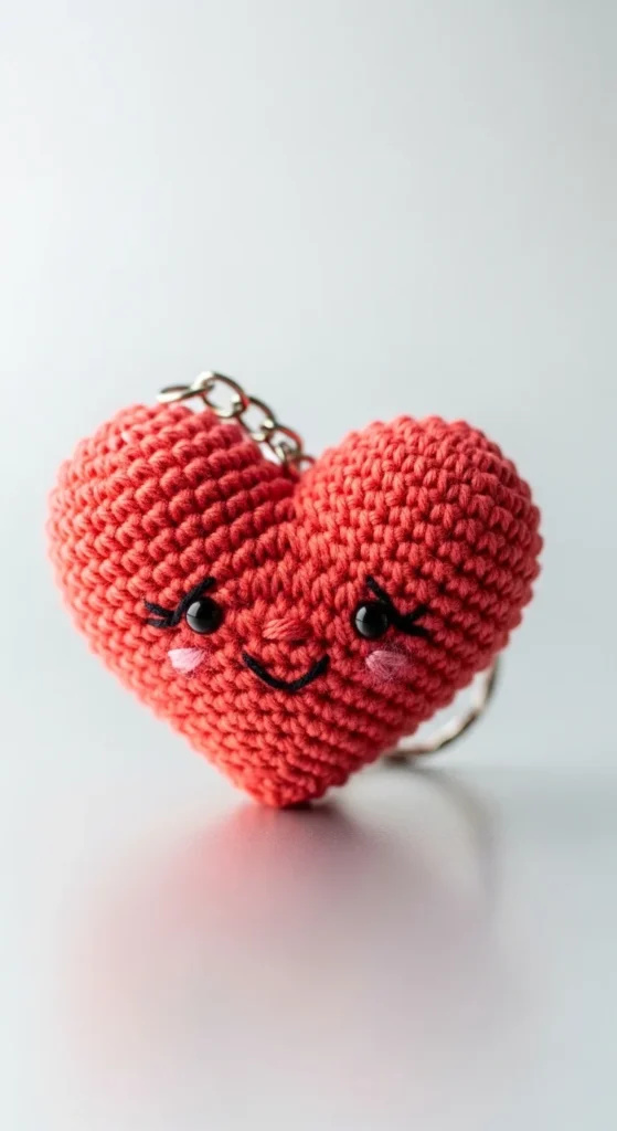 Tiny Heart Emoji Style Keychain