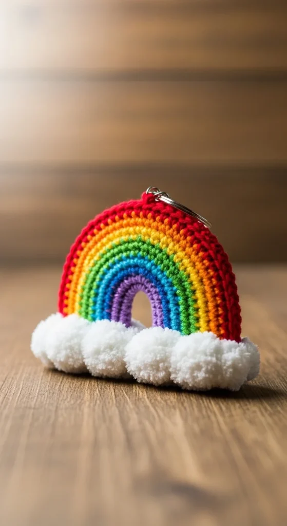 Tiny Rainbow Keychain