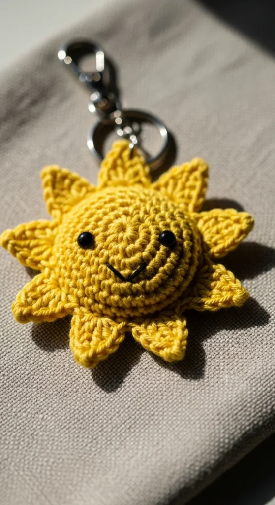Tiny Sun Keychain