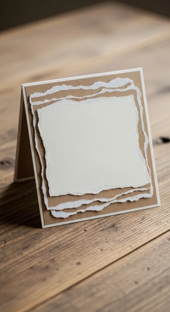 Torn Edge Rustic Card