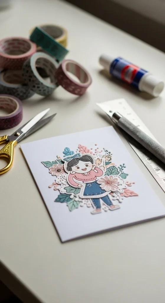 Washi Tape Strip Card