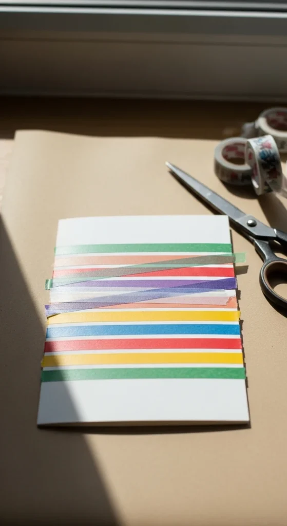 Washi Tape Stripes Card