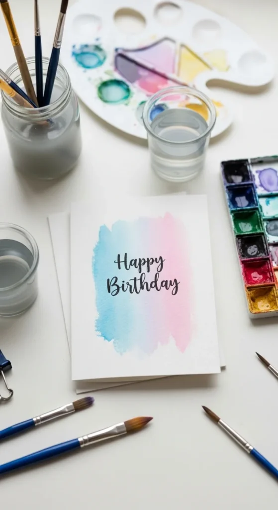 Watercolor Wash Card