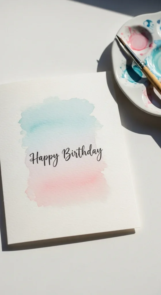 Watercolor Wash Card