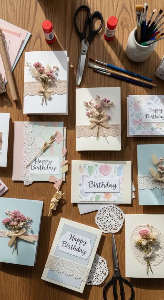 aesthetic handmade birthday card ideas