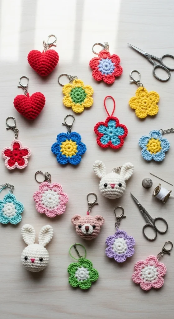 free crochet keychain pattern