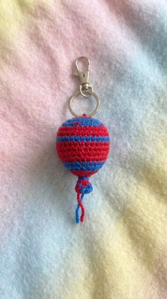 Mini Balloon Crochet Keychain