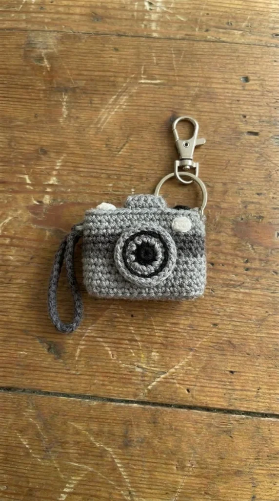 Mini Camera Crochet Keychain