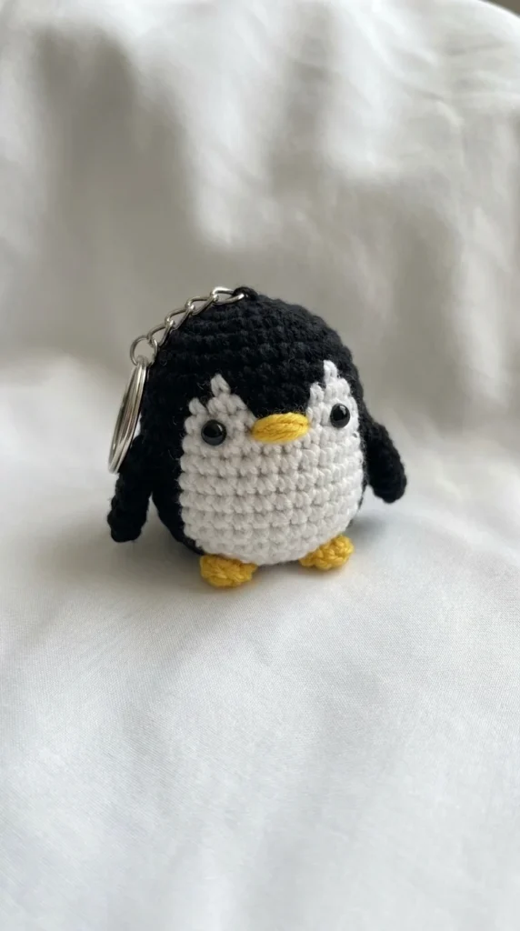 Mini Penguin Crochet Keychain