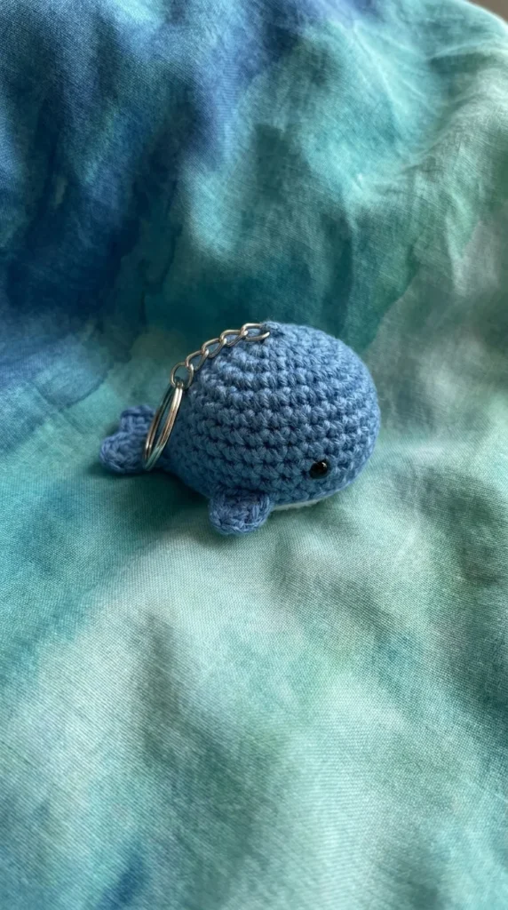 Mini Whale Crochet Keychain
