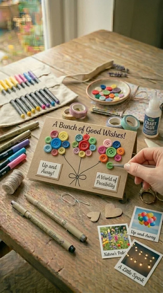 Button Balloon Card