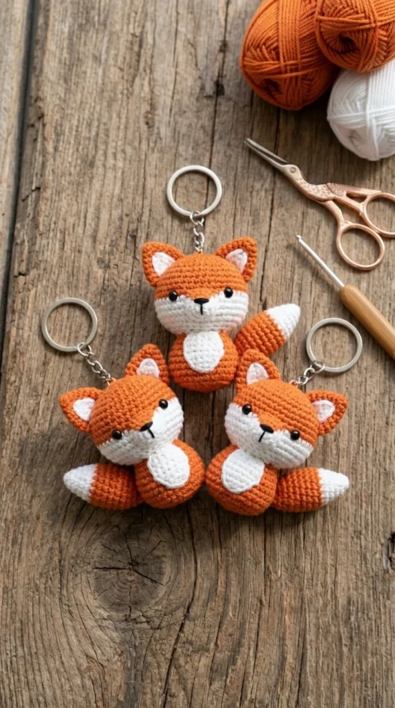 Crochet Fox Keychain