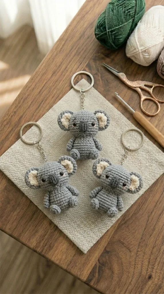 Crochet Koala Keychain