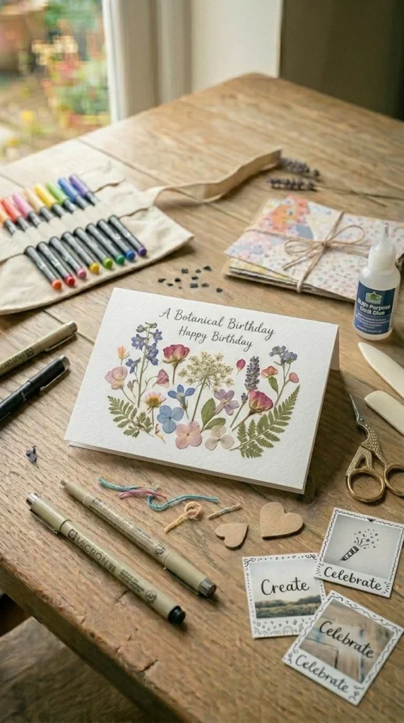 Pressed Flower Card