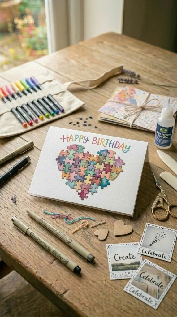 Puzzle Piece Card