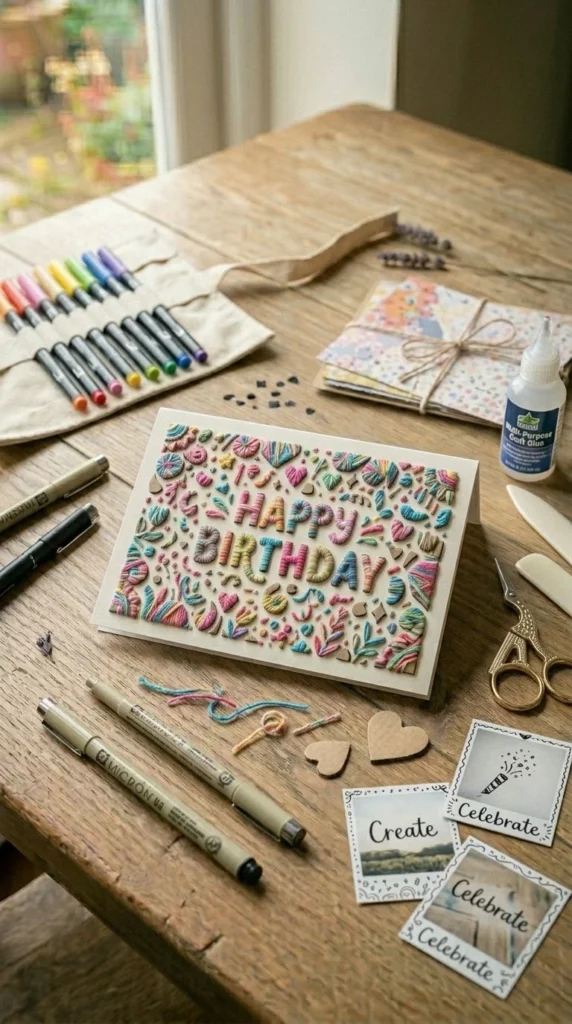 Yarn Wrapped Card