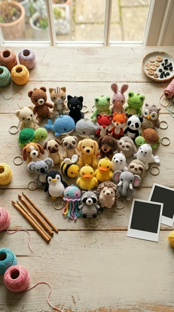 animal crochet keychain pattern