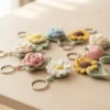 20 Gorgeous Flower Crochet Keychain Pattern Ideas for Pretty Everyday Accessories