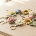 20 Gorgeous Flower Crochet Keychain Pattern Ideas for Pretty Everyday Accessories