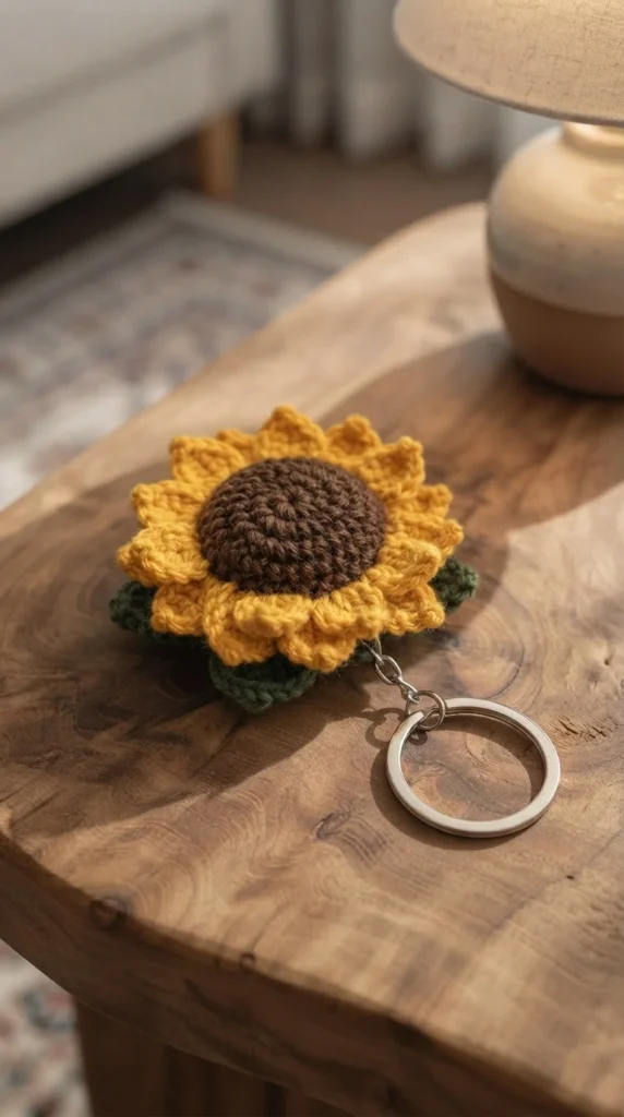 Bright Sunflower Keychain