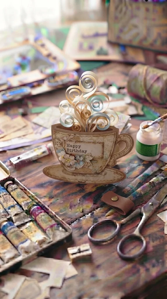 Coffee Cup Theme Card