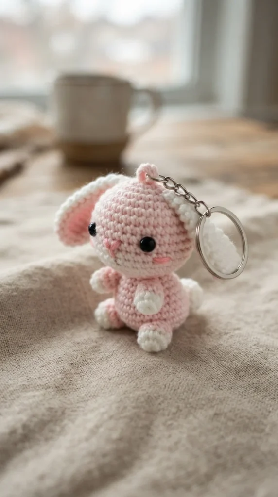 Mini Bunny Charm Keychain