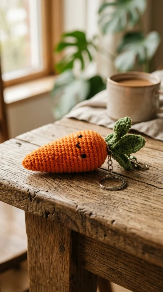 Mini Carrot Keychain Craft