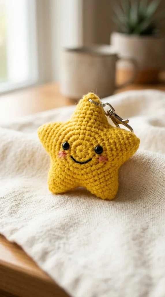 Mini Star Plush Keychain