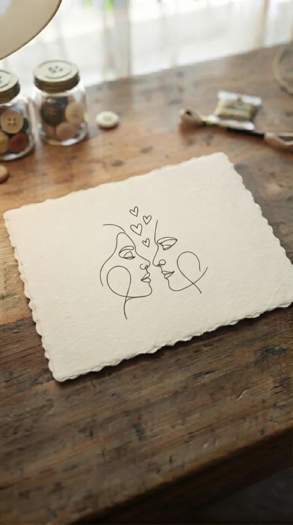 Minimal Line Art Card