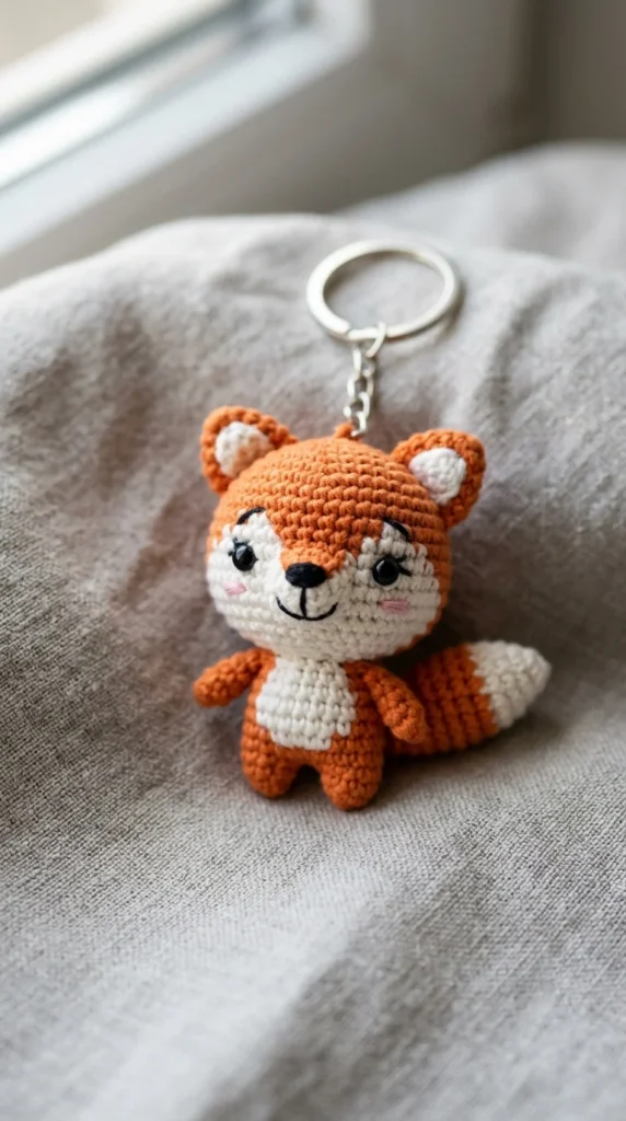 Small Fox Amigurumi Keyring