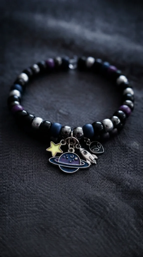 Space Theme Charm Bracelet