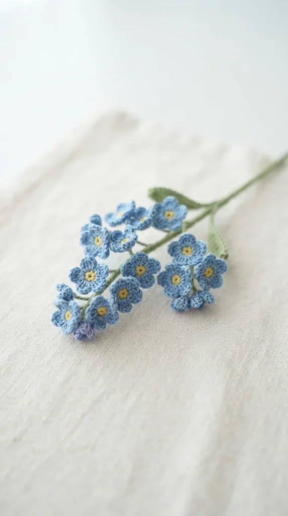 Tiny Forget-Me-Not Keychain