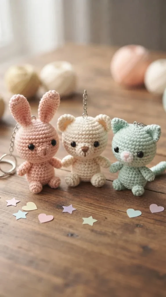 how to crochet an animal keychain pattern